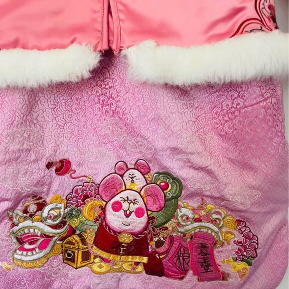 NIANYI Girls Hanfu Tang suit chinese new year traditional wear Rat Magua Jacket - Picture 7 of 9